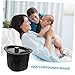 minkissy 1set Elderly and Pregnant Women Toilet Bucket Potty Chair Lid Plastic Bedside Commode for Adults and Seniors Easy to Pot Convenient Bathroom Accessory