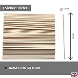 Ziffs Home® 120 Natural Fibre Reed Diffuser Sticks - 20cm x 4mm - Thick Diffuser Reeds Sticks - Diffuser Sticks for Diffuser Oils Fragrance Refill - Fibre Reeds for Diffusers - Image 2