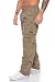 Produktbild Benk Herren Cargo Hose Cargo Pants Unifarbe Arbeitshose Cargohose Cargopants Dehnbund (Camel, XXXL)