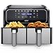 Produktbild Innsky Dual Zone Heißluftfritteuse 2 Kammernr 8L, 8 Programmen Heissluftfritteuse Doppelt, Airfryer mit 2 Körben, Friteuse Heissluft ohne Öl, Dual Cook, Synchronisieren Fertig Technik, Shake-Modus