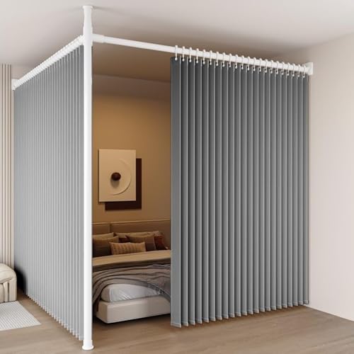 �˂����� �p�[�e�[�V���� �����d�؂� �J�[�e���t��X2 �A�R�[�f�B�I���J�[�e�� ����\ �Ռ� ���n ���� �L�k���߉\ �h���f�M 3�|�[�� ���ς�_ ������� ���t���ȒP(B,��160-210cm���s160-210cm)