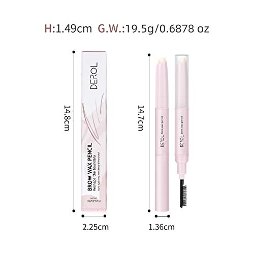 Double-Headed Eye Brow Wax Pen ,Waterproof Brow Wax Pencil Comb Shaped Eyebrow Long-Lasting & Natural Eyebrow Cream,Reshape The Boundary, Quick Drying #TOP7