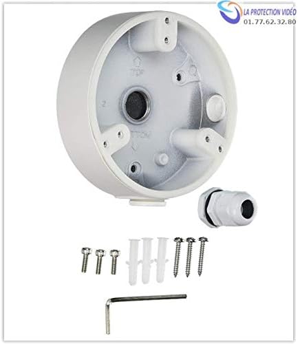 Dahua PFA137 Weatherproof CCTV Junction Box – Aluminium Mounting Base for Dome & Bullet Cameras – IP66 Outdoor Rated – White Finish