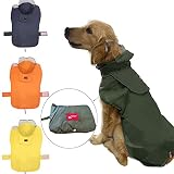 Acapeting Dog Raincoat Waterproof Dog Rain Jacket with Clear Hooded Pet Raincoat for Large Dog and P