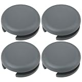 YINETTECH Lot de 4 Capuchons de Stick Analogique Circle Pad de Remplacement Compatible avec Nintendo 3DS 2DS 3DS XL 2DS XL LL Gris Foncé