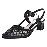zapatos descubiertos atras Sandalias de tacón bajo, estilo de moda, casual, ajuste razonable, alivia la fatiga.
