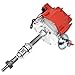 A-Team Performance - Complete HEI Distributor 65,000 Coil Auto Parts Replacement - Compatible with SBF Small Block Ford 260 289 302 5.0 One Wire Installation Red Cap