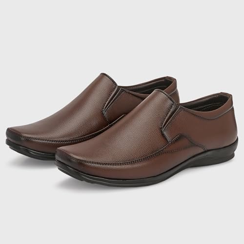 Image of Centrino Men's Formal Shoe | Cushioned Insole Comfortable Shoes | Trendy & Classic Design | Durable TPR Sole Footwear (8112)