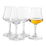 Bohemia Crystal Rum Glasses Set of 4 by Maison Forine Elegant and Durable Cordial Cognac Old Fashion