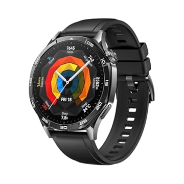 SmartWatch HUAWEI GT 5 46mm, Tela AMOLED, GPS, Compatível com iOS e Android Preto