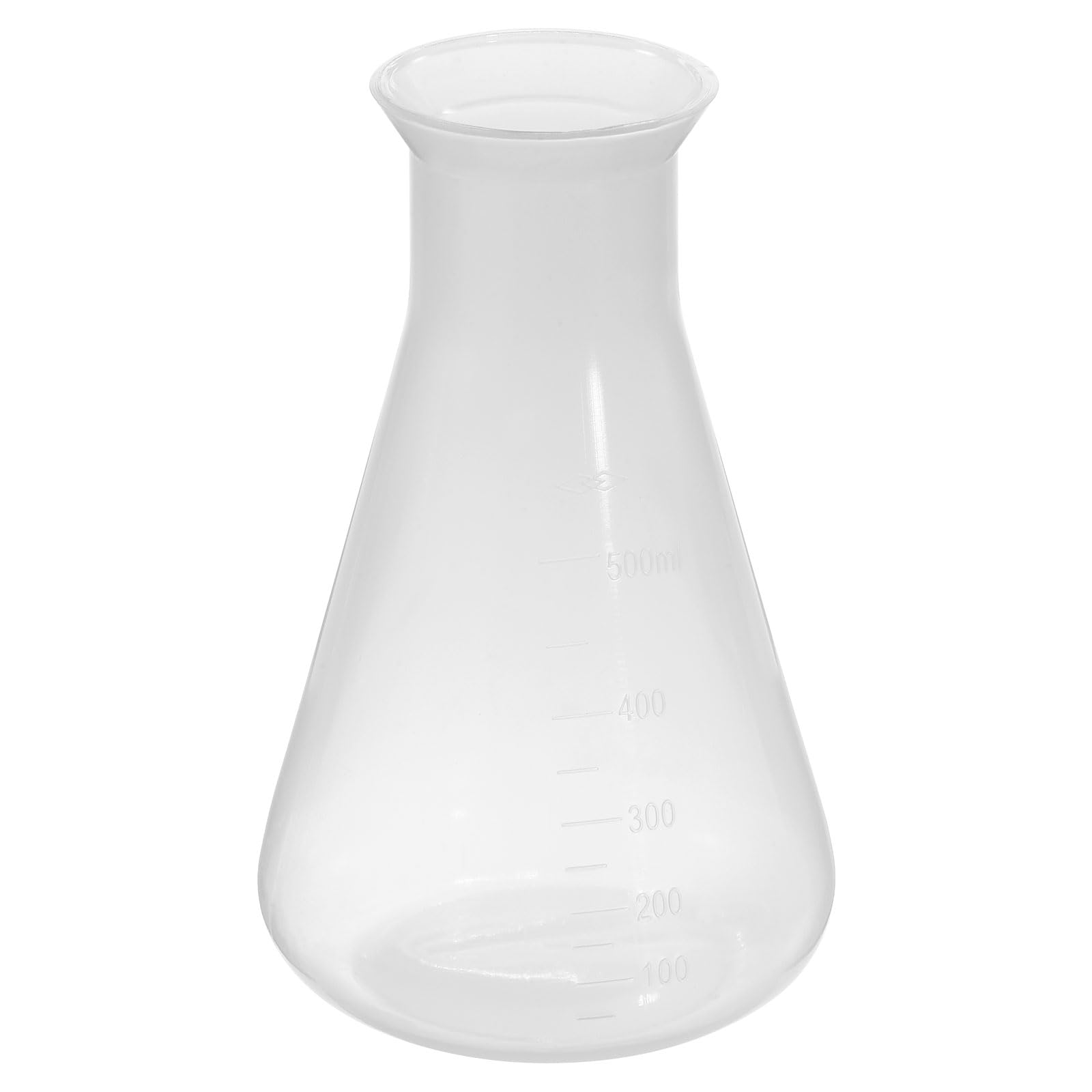 PATIKIL 500ml Plastic Erlenmeyer Flask, 1 Pack Wide Mouth Conical Flask for Laboratory, Clear