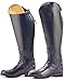 Ovation Women's Comfortable Durable Stylish Equestrian Horse Riding Tall Extra Wide Calf Genuine Leather Flex Plus Field Boot, Black, Size 10 Wide Regular