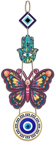 Artvibes Designer Butterfly Wooden Wall Hanging For Luck Properity For Home Decoration | Livingroom | Spiritual Decor Items | Wall Illustrations | Ethnic Wall Decor | Wall Art Print (WH_8508N)
