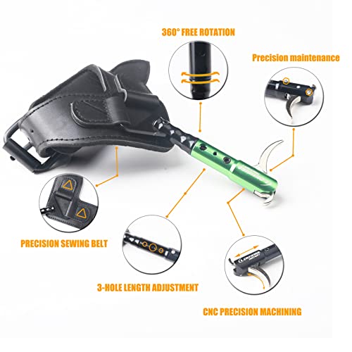 Archery Hawk Talon Release-Adjustable Release-Buckle Strap For Hunting,Archery Compound Bow Release Aids Suitable For Young Adults(Green) #TOP1