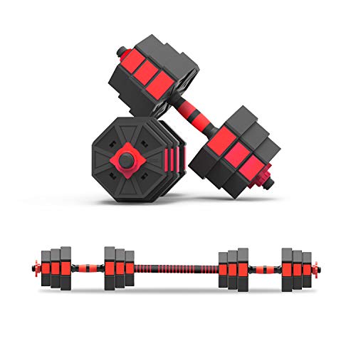 YANSYI Adjustable Weights Dumbbells Barbell Set, 44 or 66 Lbs Free Weight Set 3 in 1, Non-Slip Neoprene Hand with Solid Connecting Rod, Home Gym Workout Exercise Training for Adults Men and Women YANSYI Adjustable Weights Dumbbells Barbell Set, 44 or 66 Lbs Free Weight Set 3 in 1, Non-Slip Neoprene Hand with Solid Connecting Rod, Home Gym Workout Exercise Training for Adults Men and Women