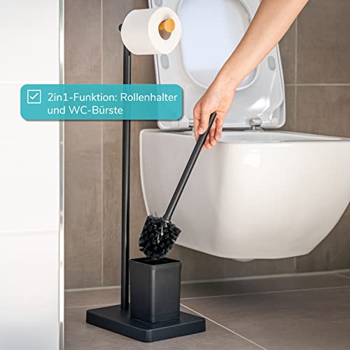 Bremermann - porta scopino per WC 2 in 1 con