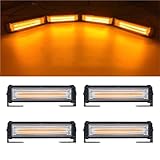 Phare stroboscopique d'urgence for calandre de voiture, barre lumineuse clignotante LED 80 W, feu de jour for véhicule, 12 V
