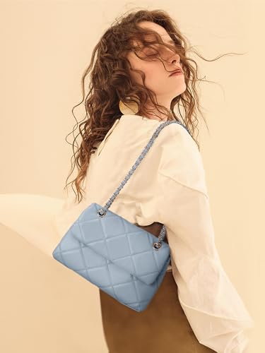 Image of Gladdon Quilted Crossbody Purses for Women Small Ladies Shoulder Bags with Chain Trendy Clutch Purse Cute Designer Bag