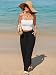 HAPYWER Leinenhose Damen Weites Bein Sommerhose Leichte Freizeithose Lang Stoffhose High Waist mit Gummizug Palazzo Strandhose mit Taschen(Schwarz,L)