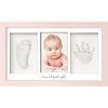 KeaBabies Baby Handprint and Footprint Set - Clay Handprint Keepsake Frame, Newborn Children's Room Picture Frame for Girls and Boys, Personalised Gifts Baby for New Mom (Petal Pink) Petal Pink Duo, 33cm x 20cm