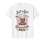 Just a Girl Who Loves Chocolate Milk Cute Women Girls Kid T-Shirt