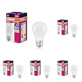 Osram LED VALUE CLASSIC A in A-Form, LED-Lampe, Matt, 4,9 W, 470 lm, 6500 K, CRI 80 (Packung mit 5)