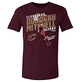 500 LEVEL Donovan Mitchell Cleveland Cavaliers Shirt - Donovan Mitchell Cleveland Cavaliers Slant WHT (Maroon, Large)