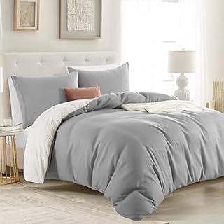 YORKSHIRE BEDDING Teddy Fleece Sherpa Duvet Set Fluffy Warm King size Duvet Cover Sets Fleece Bedding Super Soft Cosy Modern Quilt Cover Set + 2 Pillow Cases (Beige,(230 x 220 Cm))
