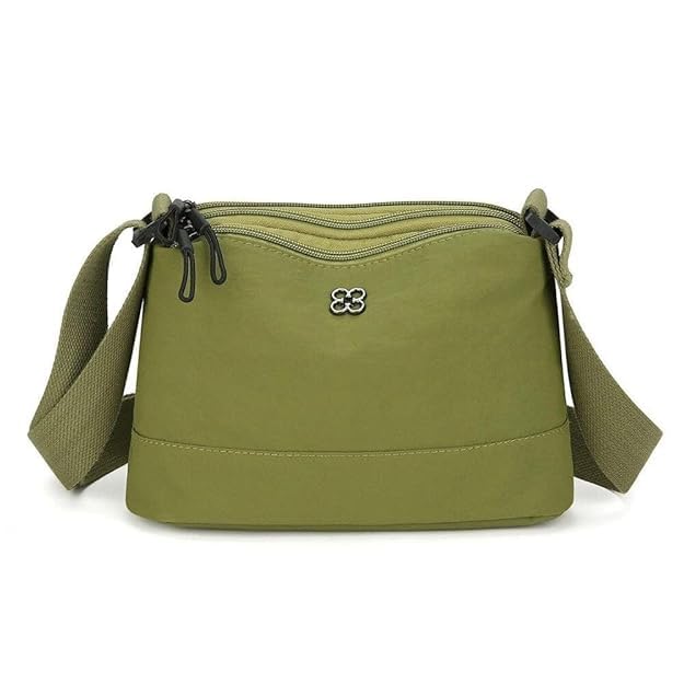 (1Pack Crossbody Bags for Women, Small Shoulder Bag Nylon Simple Purse with Zipper, Multiple Pockets Handbag, Lightweight Casual Mini Purse for Unisex-image-22