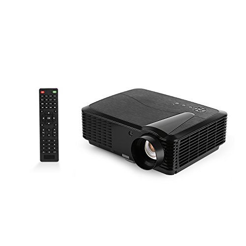 3300 Lumens Video Projector, OCDAY 5.0 Inch LCD TFT Display 1280x768 Resolution Support 1080P by USB HDMI VGA SD AV Compatible with Home Cinema Theater TV Laptop Game iPad iPhone Android Smartphone