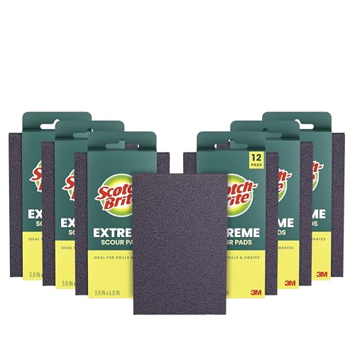 Scotch-Brite 3M Scotch-Brite Advanced Extreme Scrub, Ideal for Grills and Grates, 12 Scour Pads