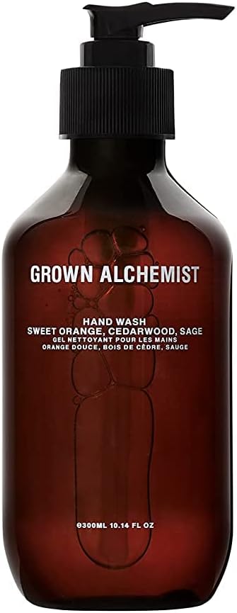 Grown Alchemist Luxury Hand Wash - Sweet Orange, Cedarwood, Sage, Organic Hand Soap - Natural Vegan Bioactive Botanicals for Sensitive Skin, Moisturising, Hydrating - Liquid Gel Handwash 300 ml