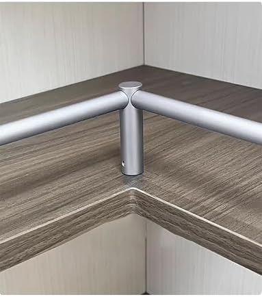 L-Shaped Aluminum Corner Guard Rail - Modern Edge Protector for Corner Cabinets, Desks & Furniture, Durable Gray Bumper (60x60cm) - Safety & Style for Home & of image 2