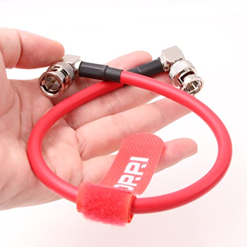 DRRI Canare12G-SDI 4K UHD Right-Angle BNC to Right-Angle BNC Coaxial Cable for Video Monitor (50CM, Red), 50 cm - Image 4