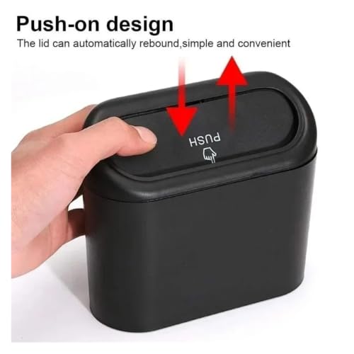 Cubo de basura para coches universal y resistente con tapa hermética 4