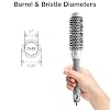 Olivia Garden Ceramic + Ion Round Thermal Hair Brush - Not Electrical - Professional Blowout Brush for Normal to Thick Hair