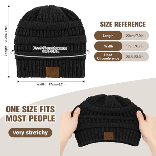 Image of Durio Winter Hats for Women Cable Knit Beanie Soft Womens Beanies Thick Winter Hat