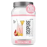 Isopure Infusions, Refreshingly Light Fruit Flavored Whey Protein Isolate Powder, “Shake Vigorously & Infuses in a Minute”, Tropical Punch, 36 Servings