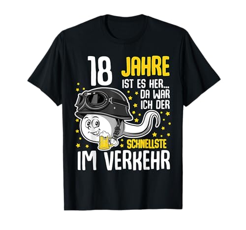 Vor 18 Jahren der Schnellste im Verkehr 18. Geburtstag Mann T-Shirt Vor 18 Jahren der Schnellste im Verkehr 18. Geburtstag Mann T-Shirt