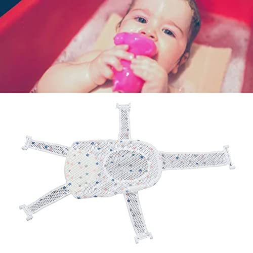 Image of Baby Bath Seat Support Net Adjustable Versatile Infant Bathtub Sling Shower Mesh for Infant (Star)