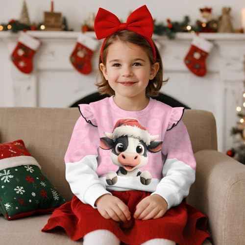 Toddler Sweatshirt Girls Long Sleeve Ruffle Pullover 1-8 Years Tops2