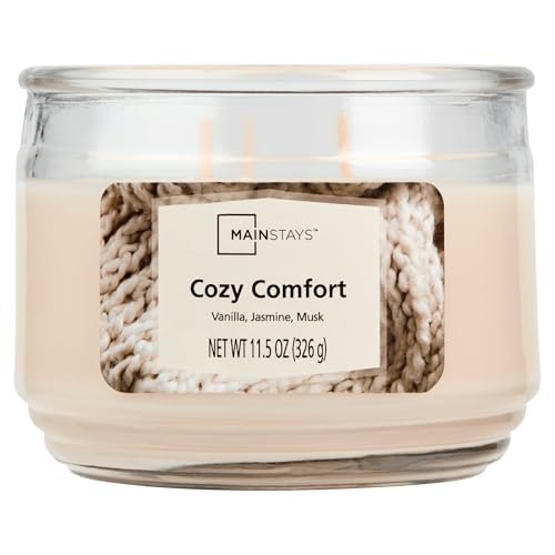 Scented 3-Wick Glass Jar Candle, 11.5 oz (Cozy Comfort)