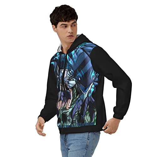 ISHAANAV Fairy music and Tail Men's Long Sleeve Zipper Hooded Sweatshirt Cardigan Tops3