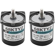2Pcs 68Ktyz Mini Gear Motor Ac 220V 28W 2.5R/Min Large Torque Permanent Magnet Synchronous Gear Motor