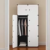 KOUSI Portable Closets 14"x18" Depth Cube Wardrobe Closet Wardrobe in Closet Armoire Wardrobe Closet