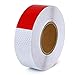 Waterproof Reflective Tape Conspicuity Caution Tape 2 In x 150 Feet for Car, Truck, Tailer, White and Red, 1 Pack