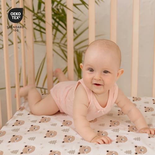 GLLQUEN 2er Pack Baby Spannbettlaken 120x60cm Mikrofaser Öko-Tex Kinderbett – Ansicht 4