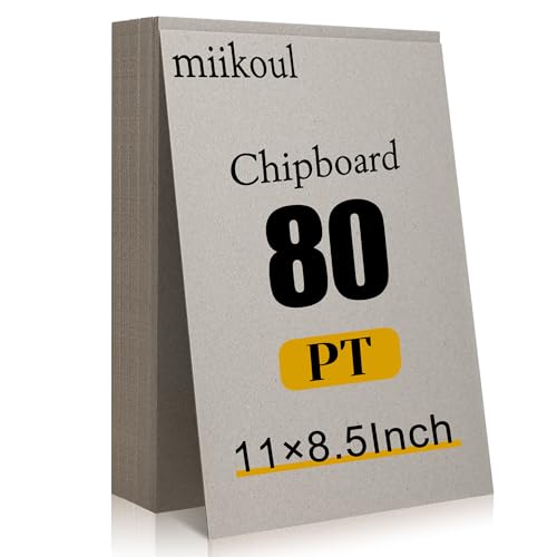 Planches de reliure carton 80PT 21,6x27,9 cm pour couverture de livre et scrapbooking