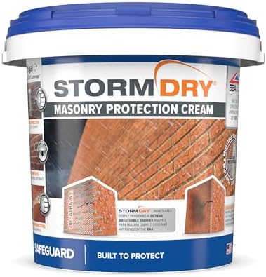 Stormdry Brick Sealer (1.5 Gallon) - Clear Brick, Stone, Concrete & Masonry Waterproofer - 25-Year Certified Waterproofing Protection Against Penetrating Damp