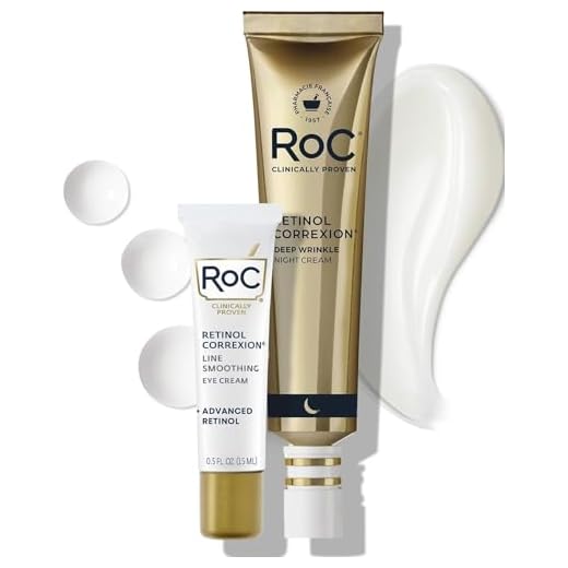 RoC Retinol Value Set Duo, Deep Wrinkle Anti-Aging Night Face Cream + Retinol Correxion Daily Eye Cream, Under Eye Cream for Dark Circles & Puffiness, Moisturizer for Deep Set Wrinkles, Stocking Stuffer, (Packaging May Vary)